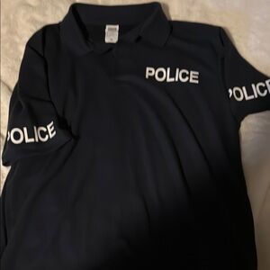 Black Police Polo Shirt